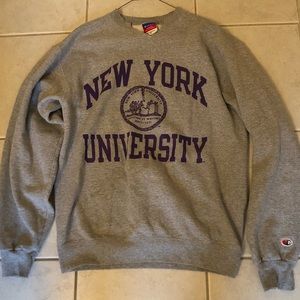 New York University crewneck.